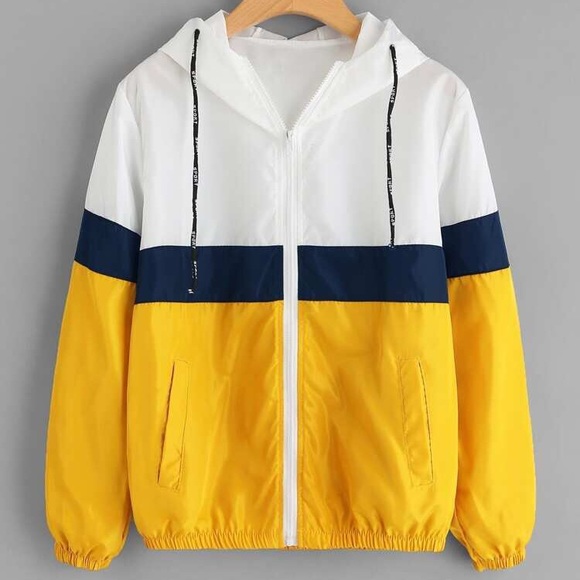 SHEIN Colour Block Windbreaker - Picture 1 of 10